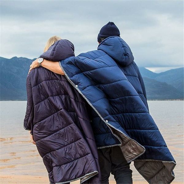 Спальний мішок-пончо Naturehike NH18D010-P, Hollow cotton, бронзовий 6927595777022 фото