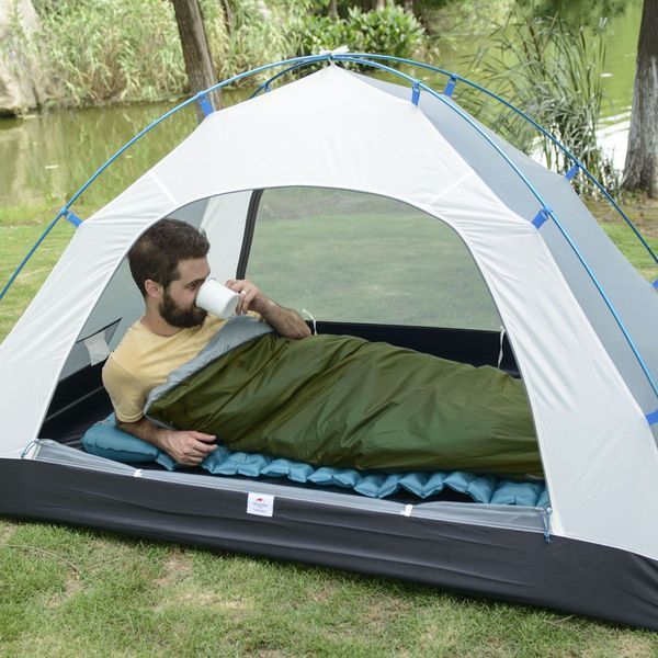 Спальник надлегкий Naturehike LW180 NH21MSD04 правий, (15&deg;C), p-p M, темно-зелений 6927595786949-R фото