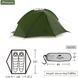 Намет двомісний Naturehike Tagar NH17T180-J, темний зелений 6927595793183 фото 3