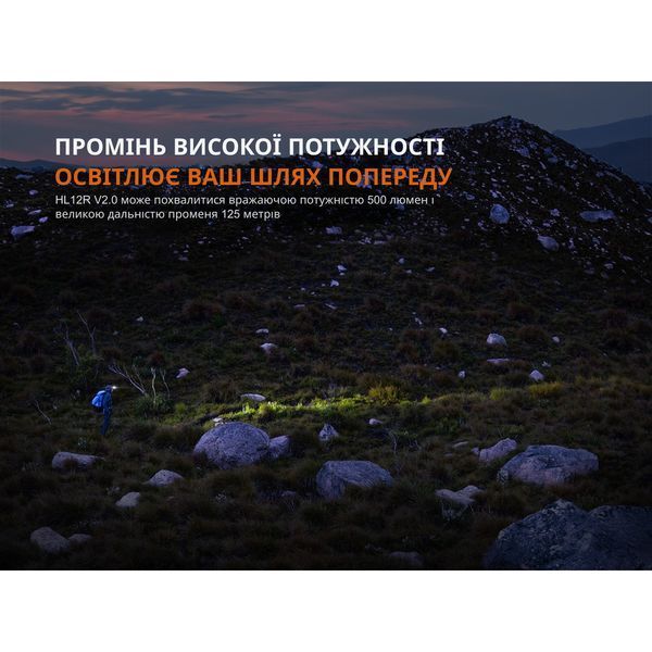 Ліхтар налобний Fenix HL12R V2.0 сірий HL12RV20Gr фото