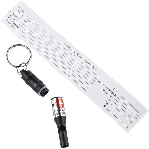 Munkees 3385 брелок-свисток Emergency Whistle black 3385-BK фото