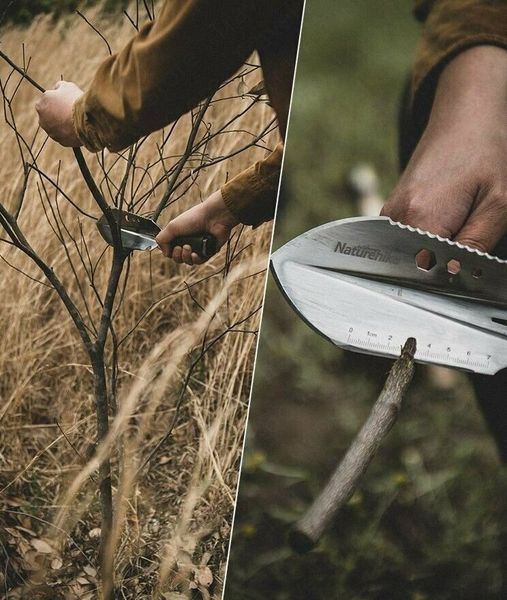 Лопата багатофункціональна Naturehike NH20GJ001, паракорд / нержавіюча сталь