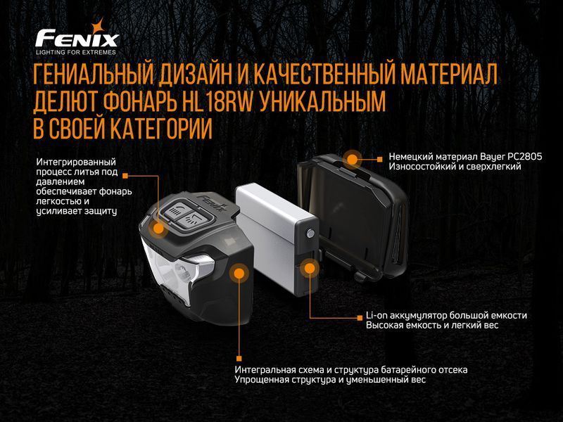 Ліхтар налобний Fenix HL18RW HL18RW фото