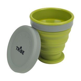 Стакан складаний силиконовий Tribe T-FF-0001, olive T-FF-0001-olive фото