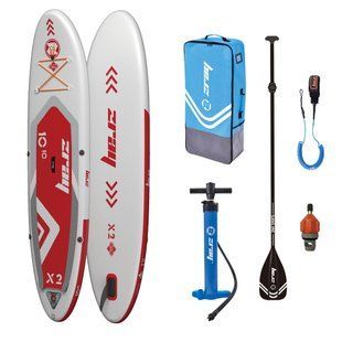 Надувний SUP борд Z-Ray 10'10"32"6" X-Rider Deluxe X2 2025 Білий / Червоний
