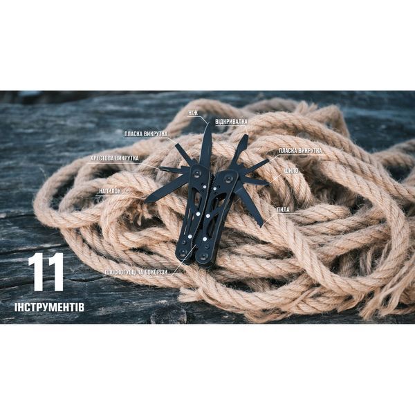 Мультитул Ganzo G104 S чорний G104S-B фото