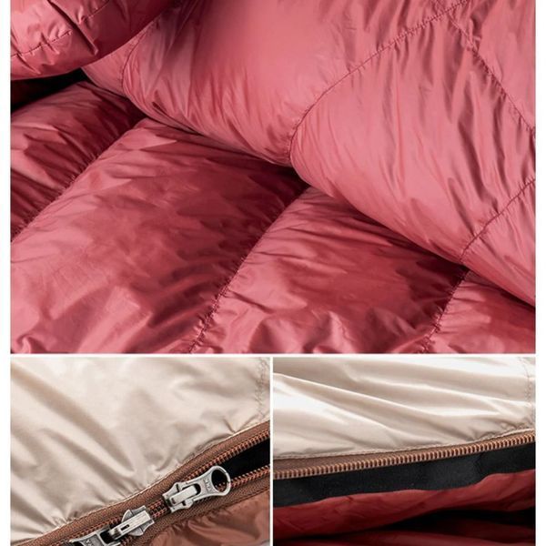 Спальник з натуральним пухом Naturehike Snowbird NH20YD001, p-р L, коричневий 720 г 6927595761304 фото
