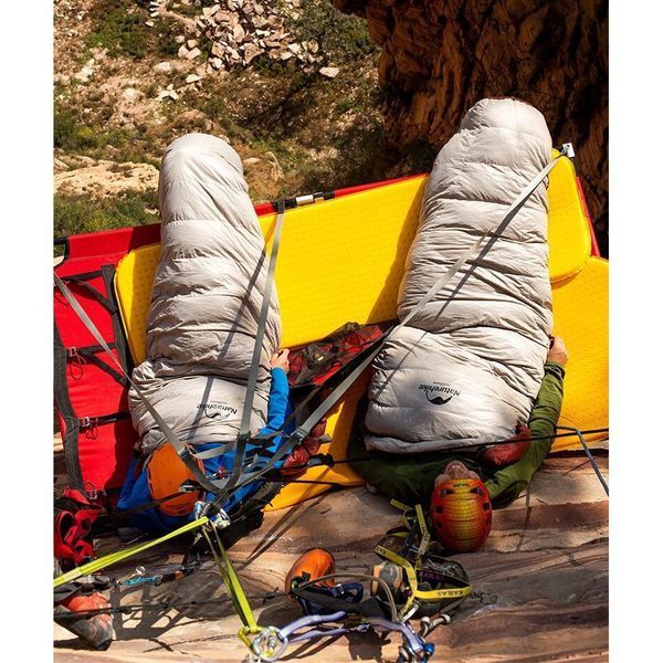 Спальник з натуральним пухом Naturehike Snowbird NH20YD001, p-р L, коричневий 980 г 6927595761311 фото