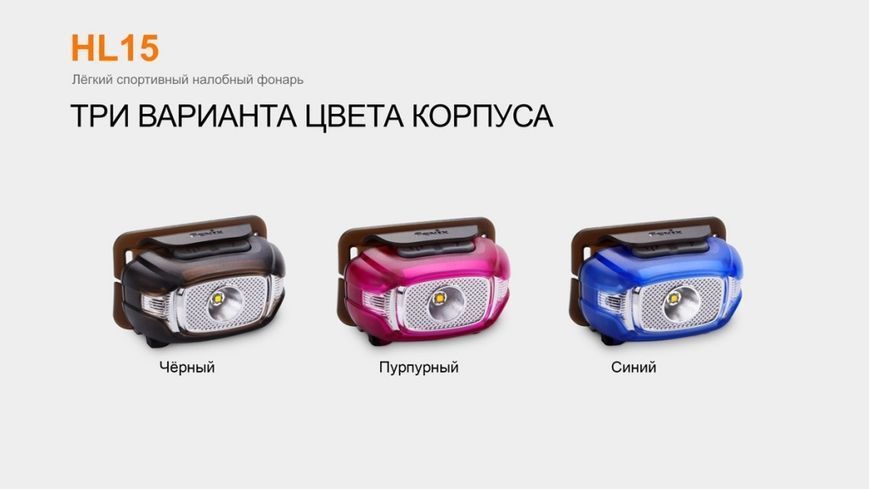 Ліхтар налобний Fenix HL15 чорний HL15bk фото