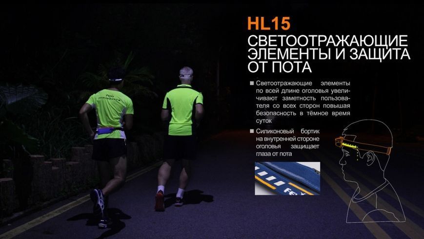 Ліхтар налобний Fenix HL15 фіолетовий