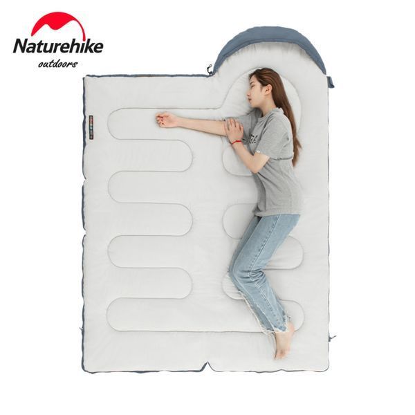 Спальник з капюшоном та закругленим дном Naturehike Y150 NH21MSD08 правий, темно-блакитний 6976507663885 фото