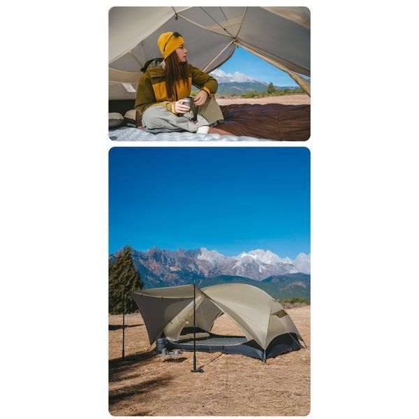 Намет двомісний ультралегкий Naturehike Mongar UL CNK2550WS016, коричневий 6927595770399 фото