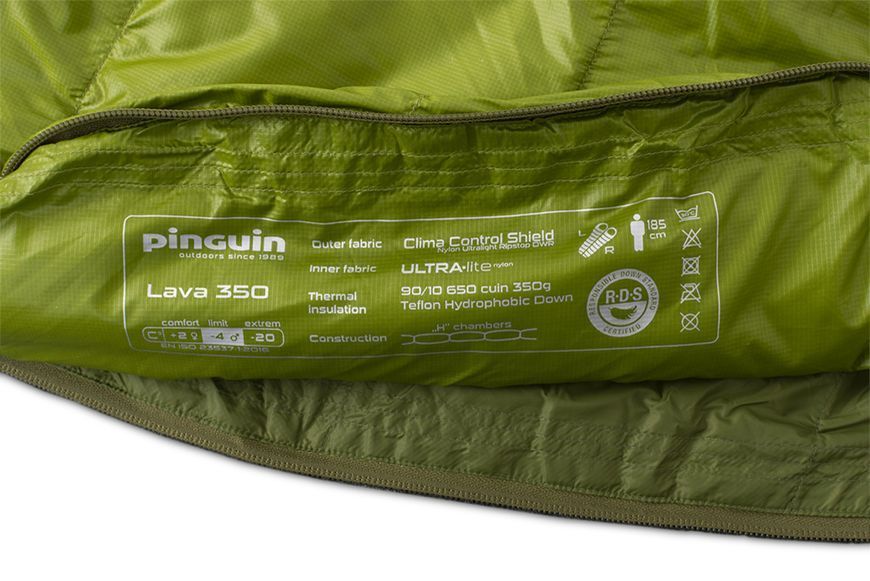 Lava 350 185 спальник, Red, Right Zip