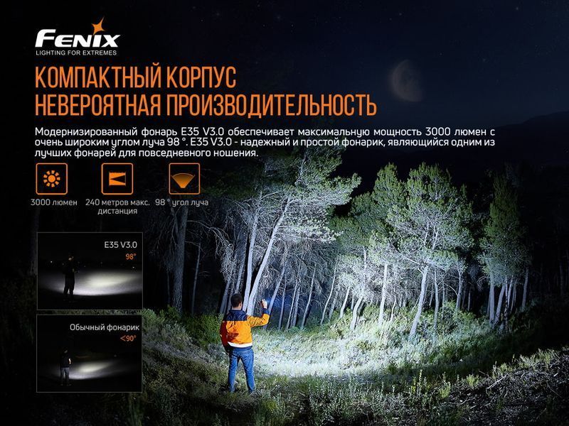 Ліхтар ручний Fenix E35 V3.0 E35V30 фото
