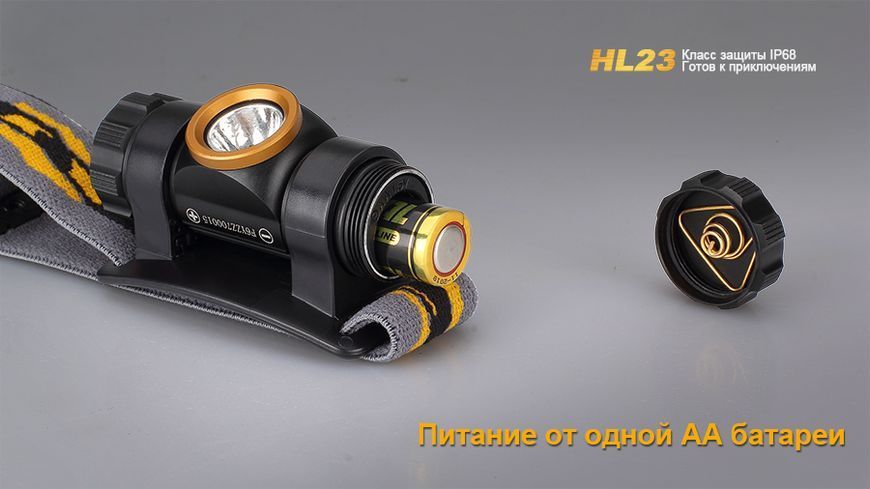 Ліхтар налобний Fenix HL23 жовтий HL23G фото