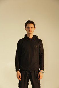 Alpha direct hoodie 60 gsm CAVIAR BLACK balaclava