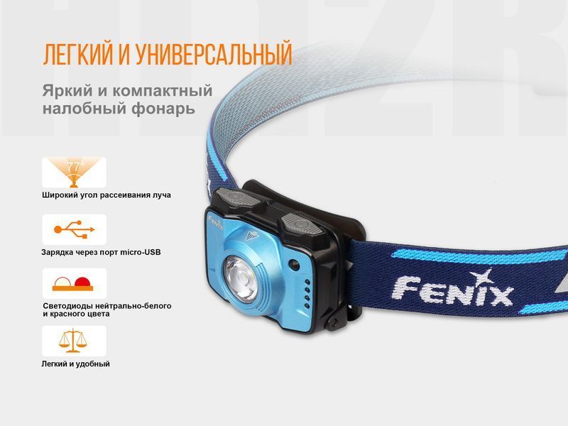 Ліхтар налобний Fenix HL12R фіолетовий HL12Rp фото