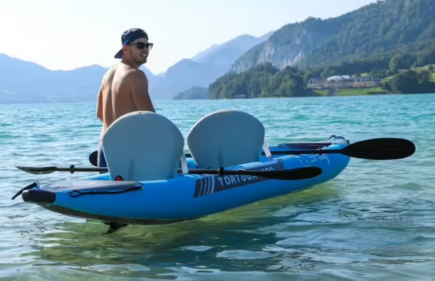 Надувний двухмісний каяк Z-Ray Tortuga Kayak Голубой/Серый
