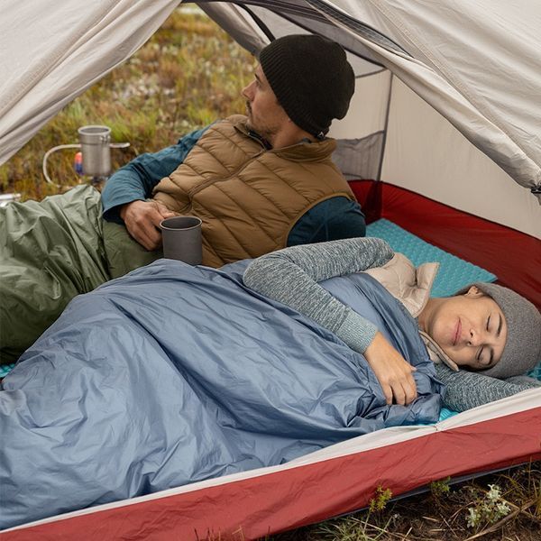Спальник надлегкий Naturehike Ultralight LW180 NH21MSD09 правий, (15&deg;C), p-p XL, сіро-синій 6927595777978-R фото